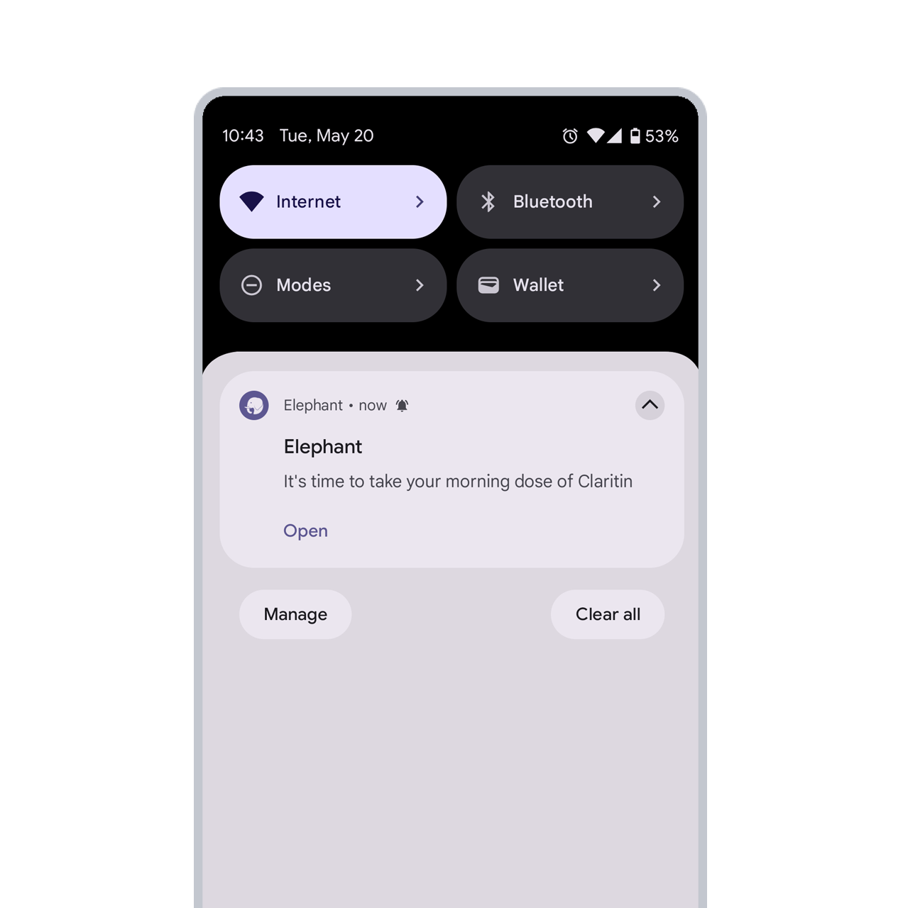 App screen