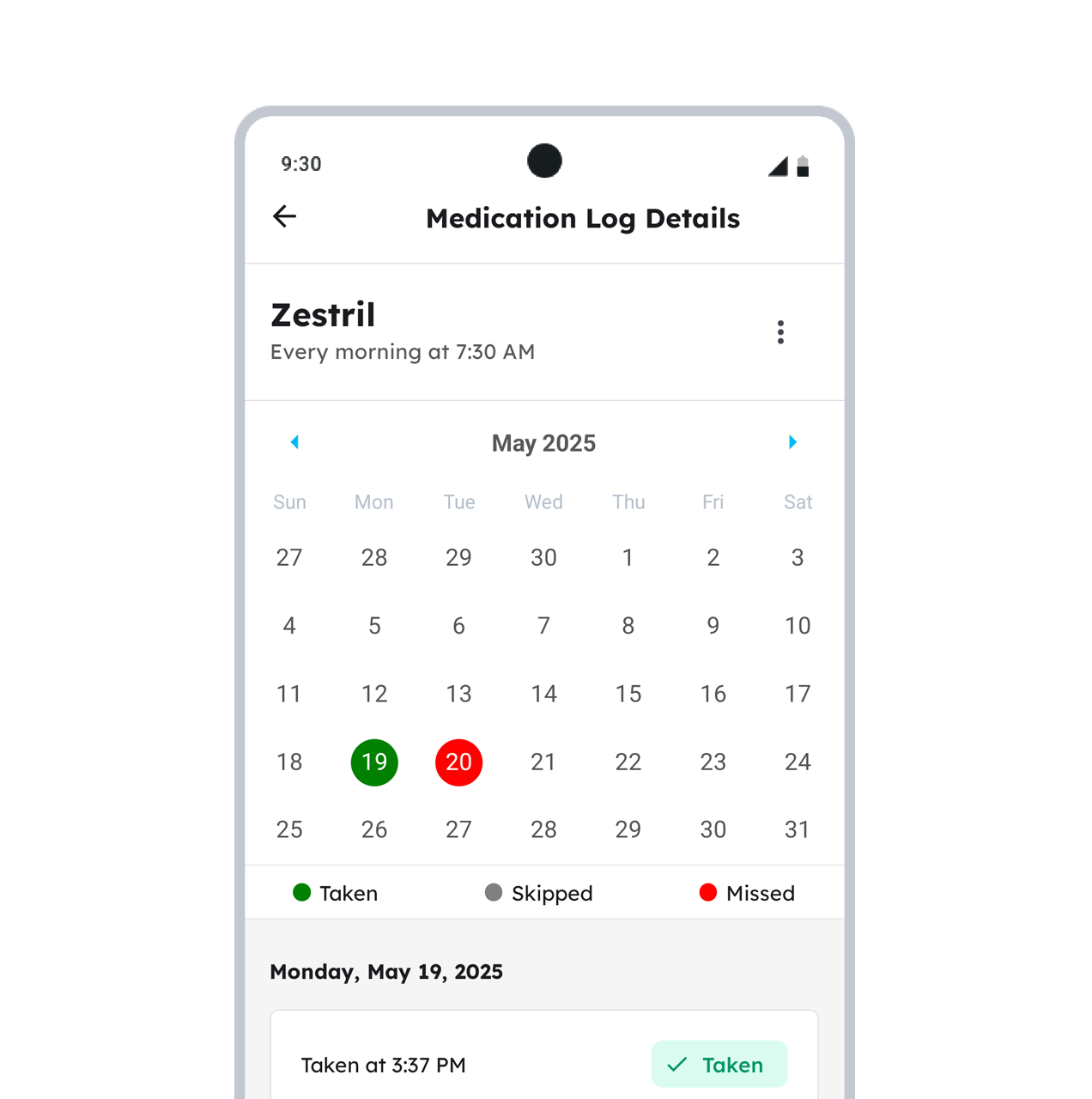 App screen